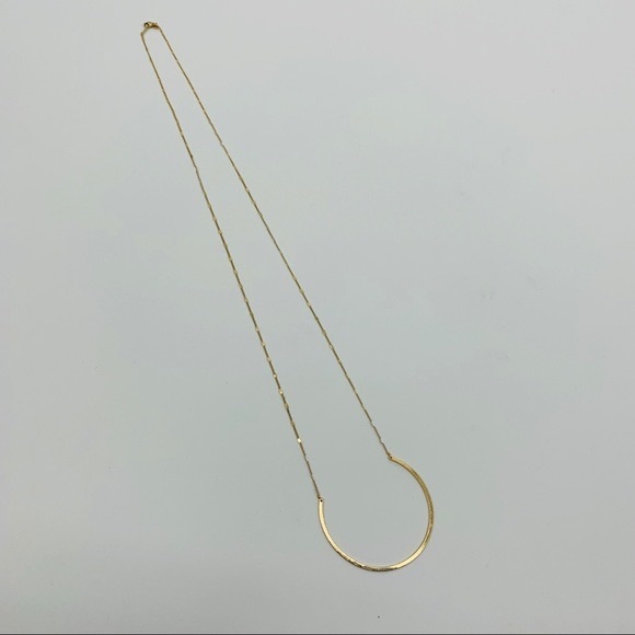 Anthropologie Jewelry - Anthropologie Serefina 10krgp Semi Circle Necklace